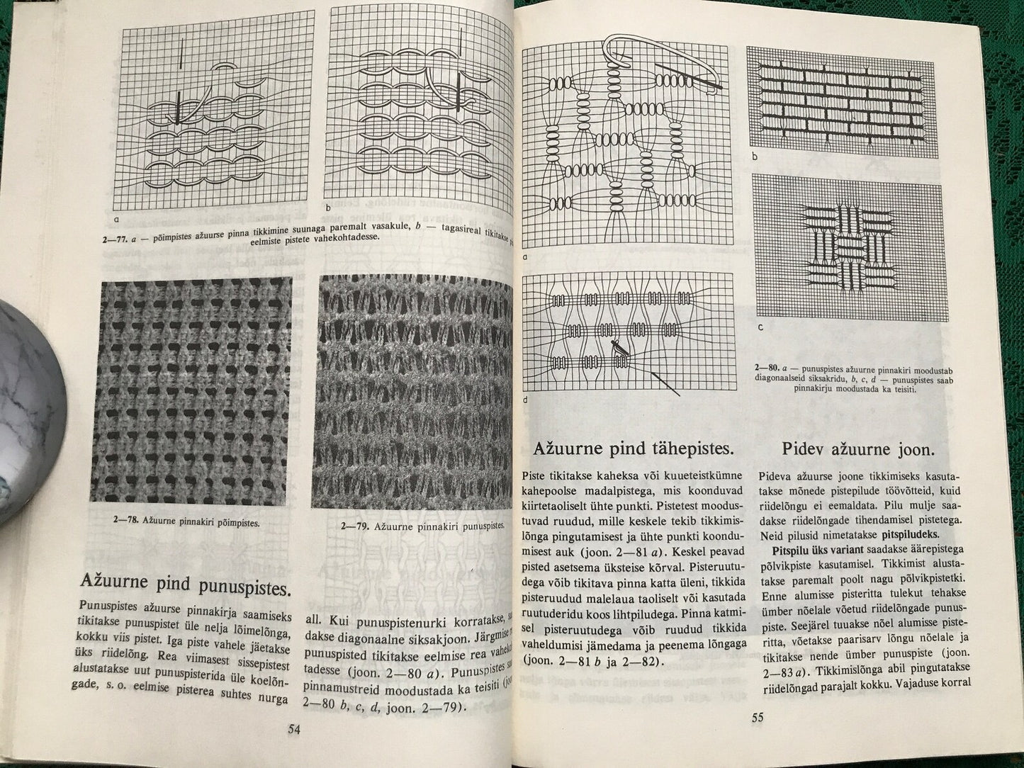 Vintage Estonian Crafts book - Embroidery techniques and patterns - Printed in 1988