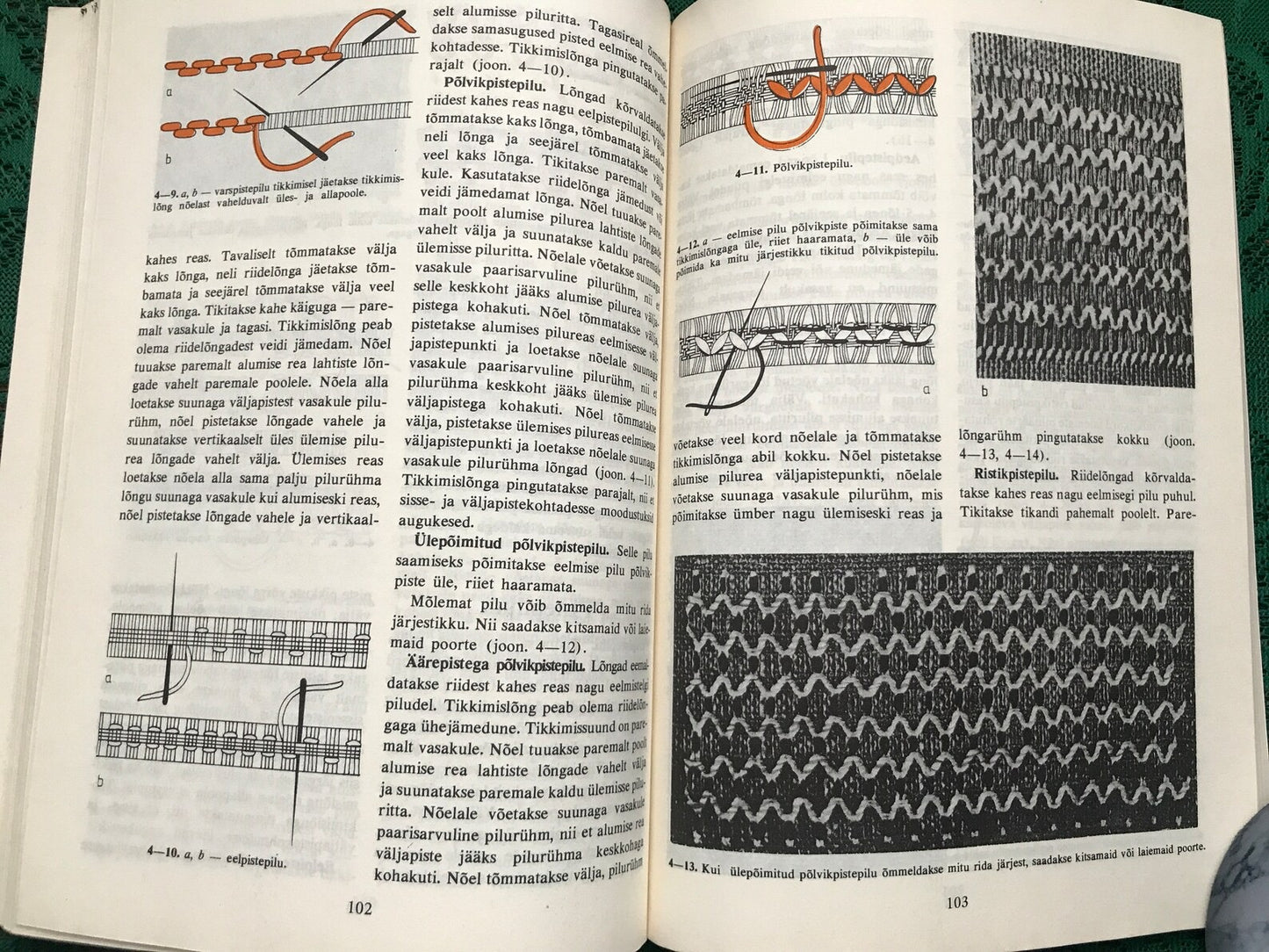 Vintage Estonian Crafts book - Embroidery techniques and patterns - Printed in 1988