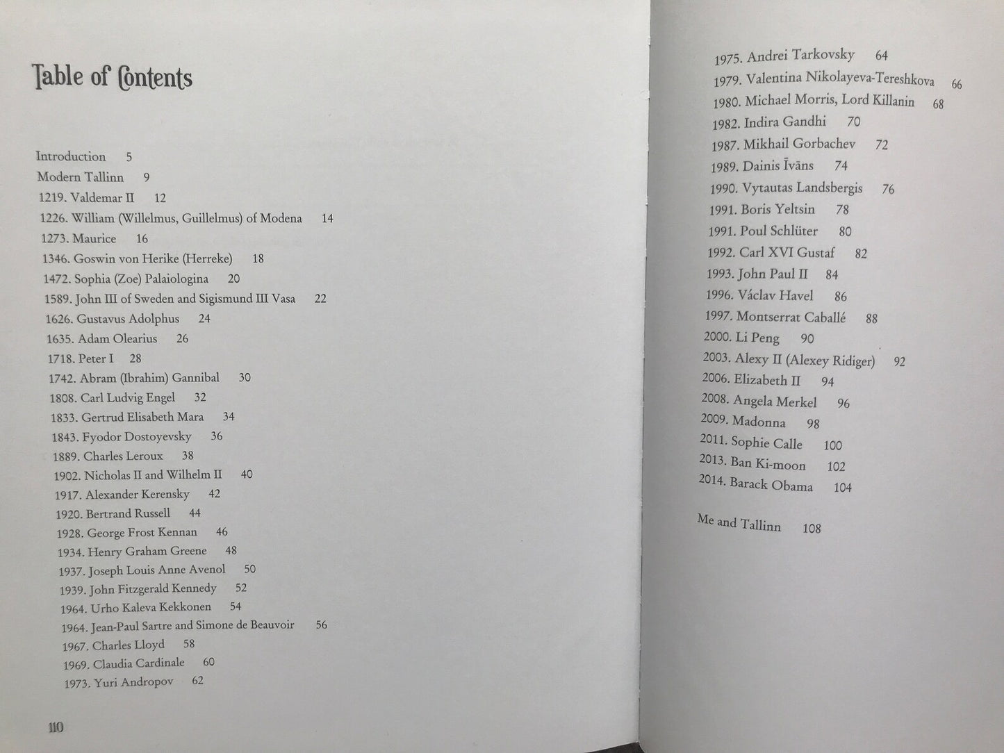 Book about Estonia - THE ACCLAIMED AND THE UNKNOWN - 50 Individuals from the History of Tallinn - Famous visitors from the past.
