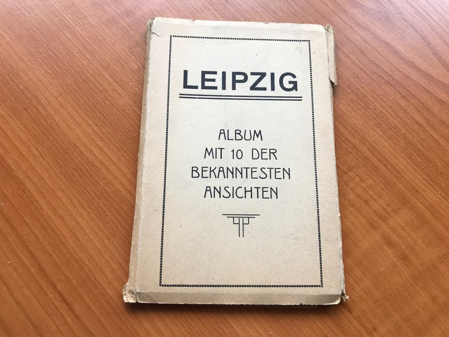 Antique postcards of old Leipzig in Germany - Full set of 10 vintage view cards with detachable cover - 1920s - unused postcards