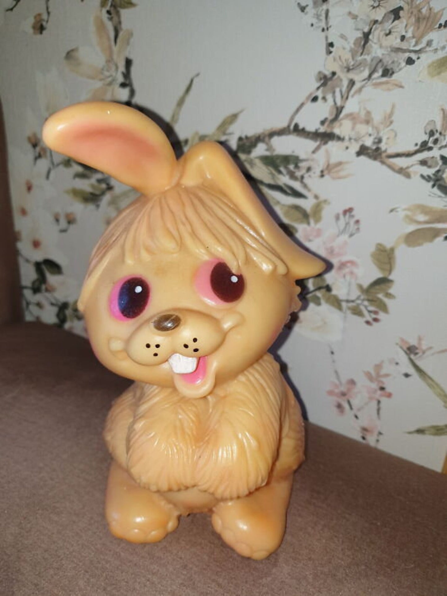 Vintage Soviet Squeaky Rubber Toy - RABBIT - 1980s
