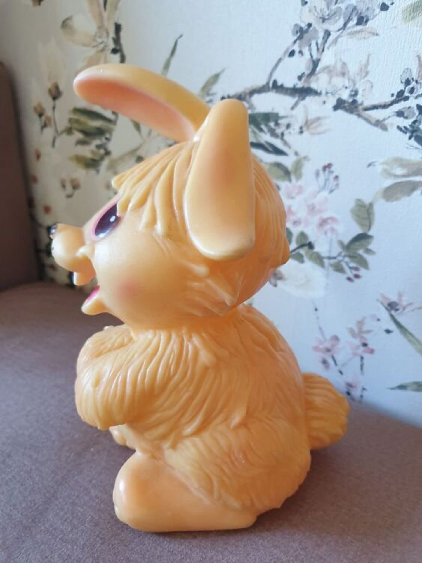 Vintage Soviet Squeaky Rubber Toy - RABBIT - 1980s