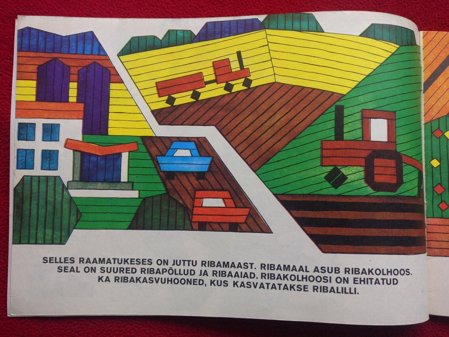 Estonian Children's Craft book - LETS MAKE PAPER MOSAIC from paper stripes - Printed in 1970 - USSR