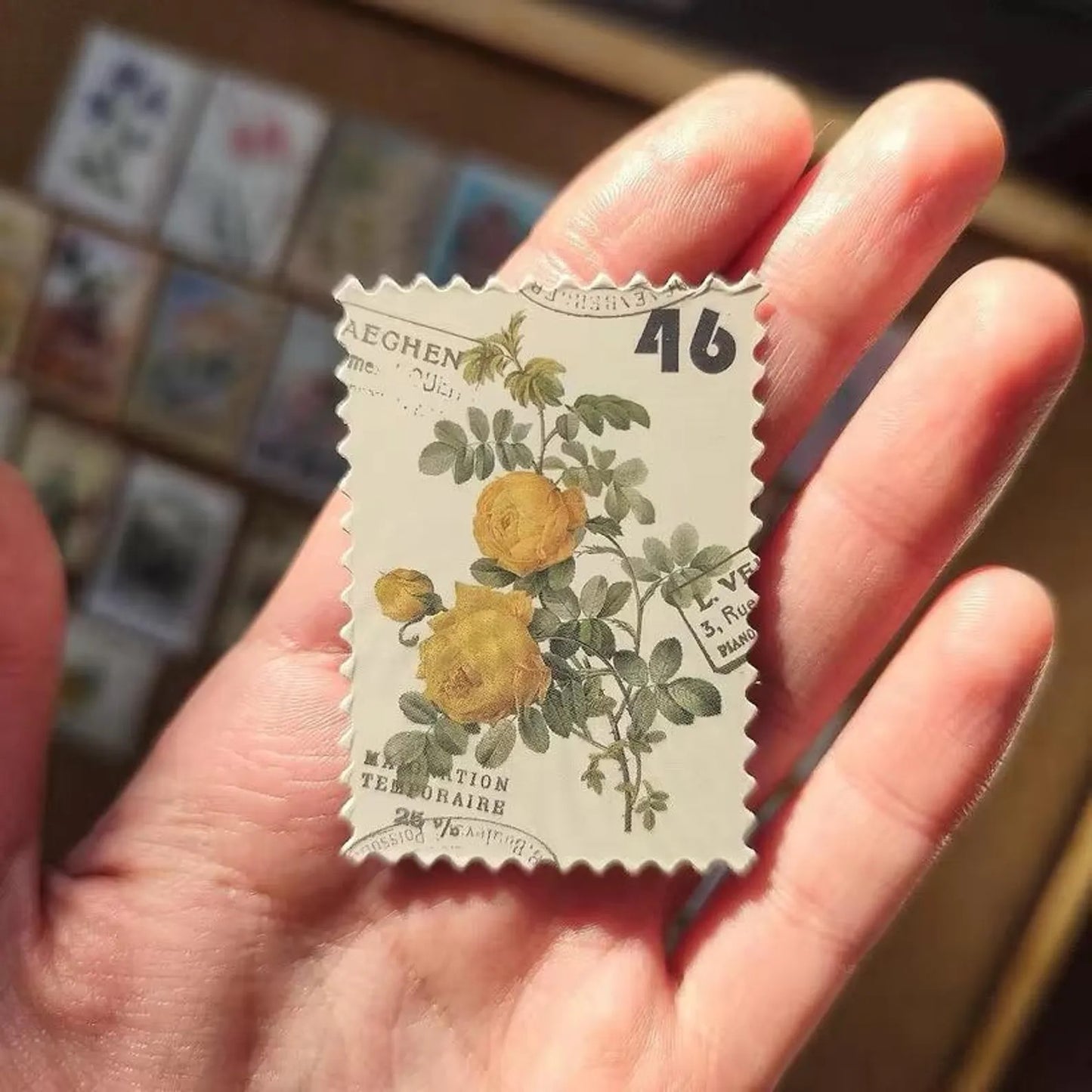 50 pcs Vintage Fairy Woodland Mushroom Forest Stamp-style Stickers - Deco Paper Ephemera
