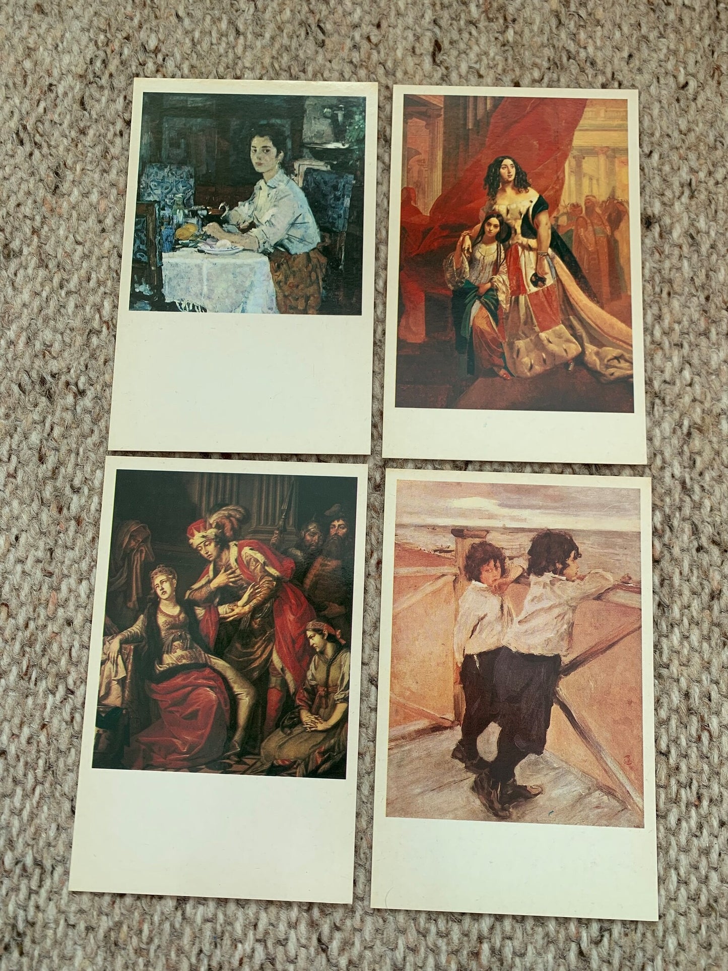 PAINTING - Tropinin - Petrov-Vodkin - Serov - Briullov - Repin - Yuon - 15 Vintage unused USSR art postcards from The Russian Museum in Leningrad