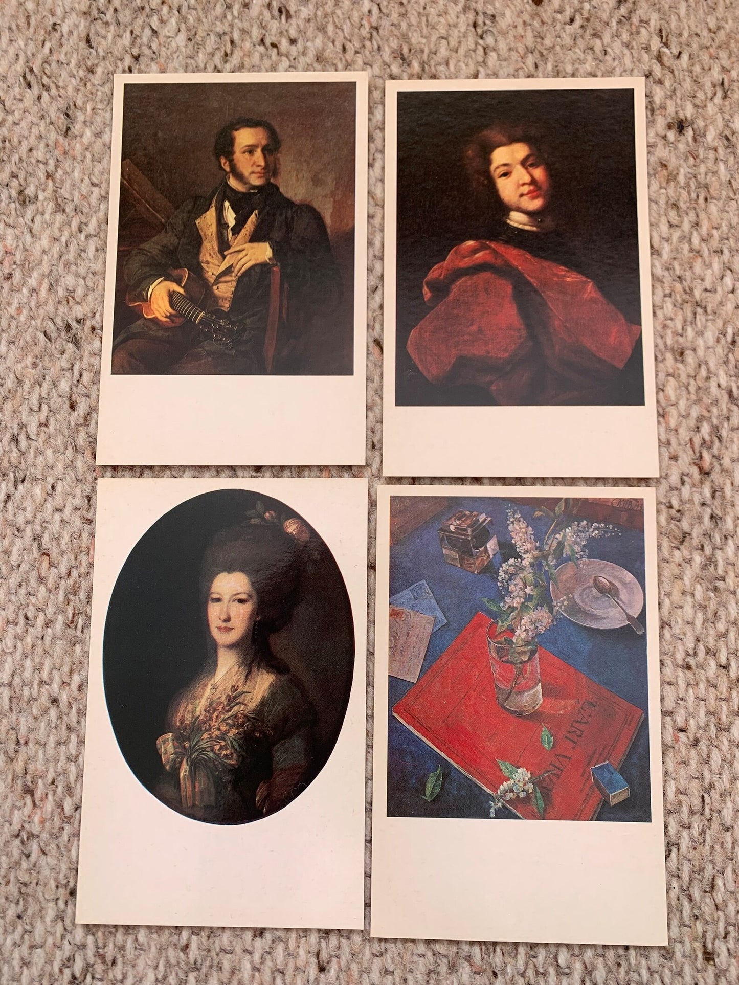 PAINTING - Tropinin - Petrov-Vodkin - Serov - Briullov - Repin - Yuon - 15 Vintage unused USSR art postcards from The Russian Museum in Leningrad