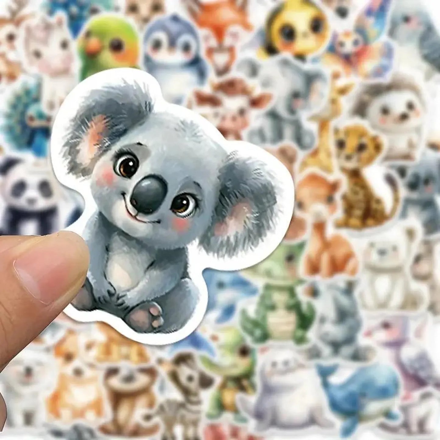 50 pcs Vintage Cute Animal Stickers - Deco Paper Ephemera