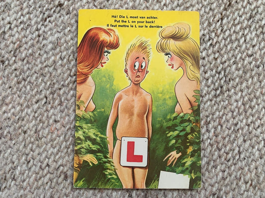 Old postcard - Antique postcard - Humour Post card - Carte Postale - Sent to Kortenberg 1973