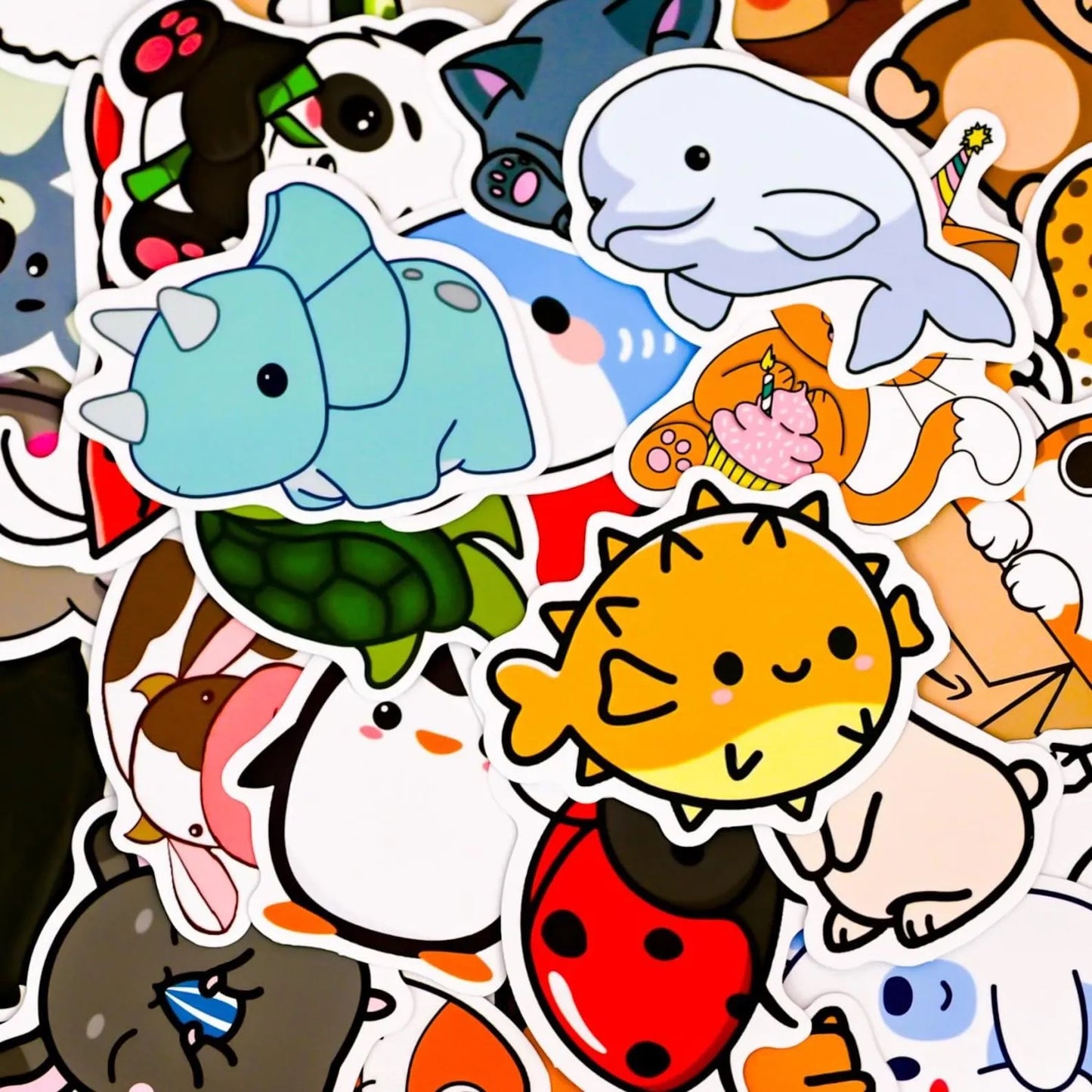 50 pcs Vintage Cute Animal Stickers - Deco Paper Ephemera