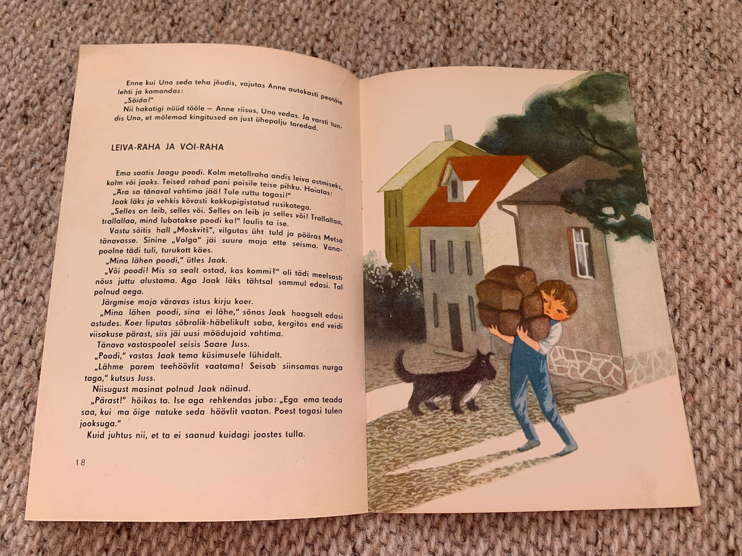 Vintage Estonian Children's Book - POISS JA KUU (Boy and Moon) - Gorgeous illustrations - 1969