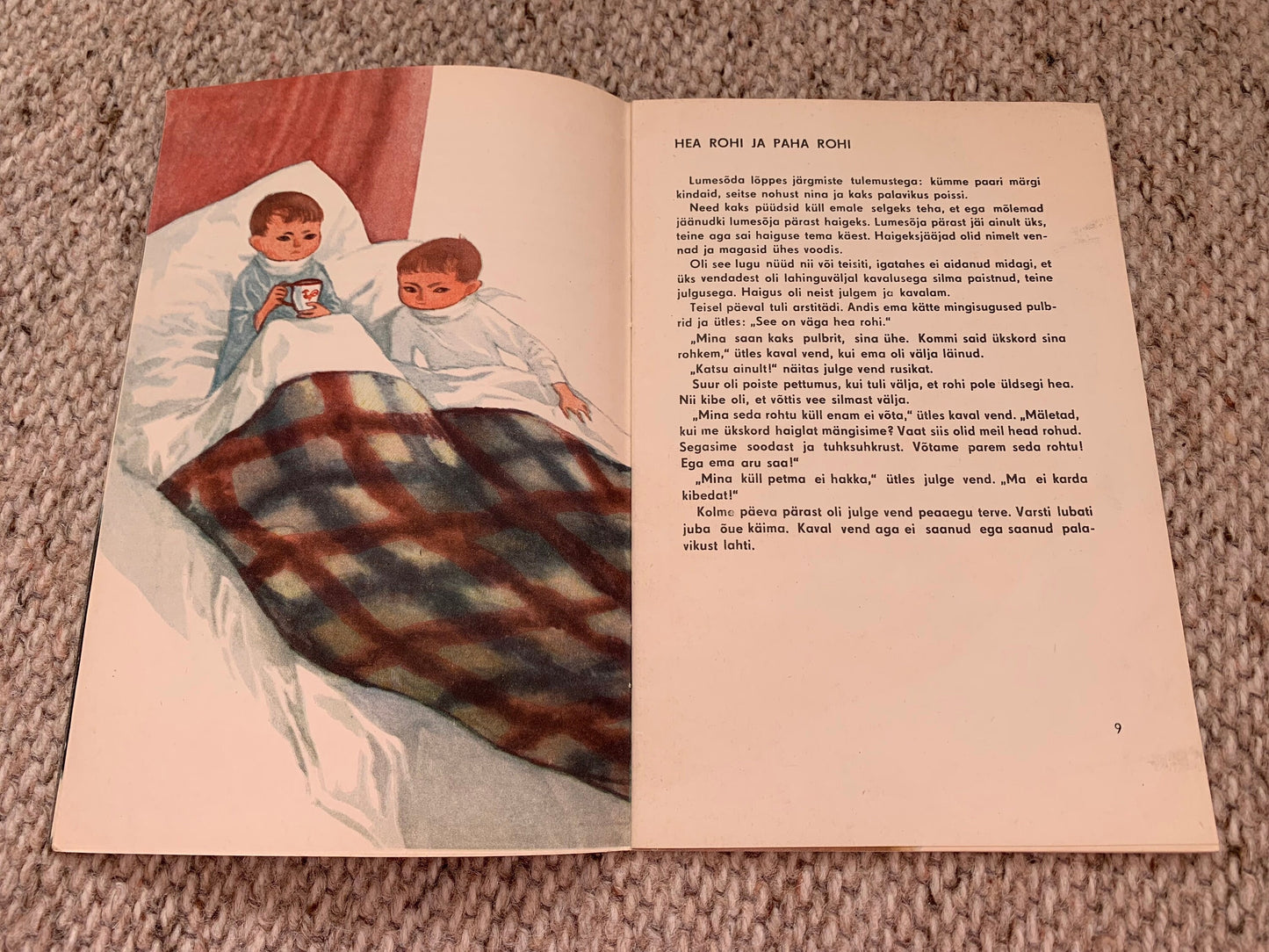 Vintage Estonian Children's Book - POISS JA KUU (Boy and Moon) - Gorgeous illustrations - 1969