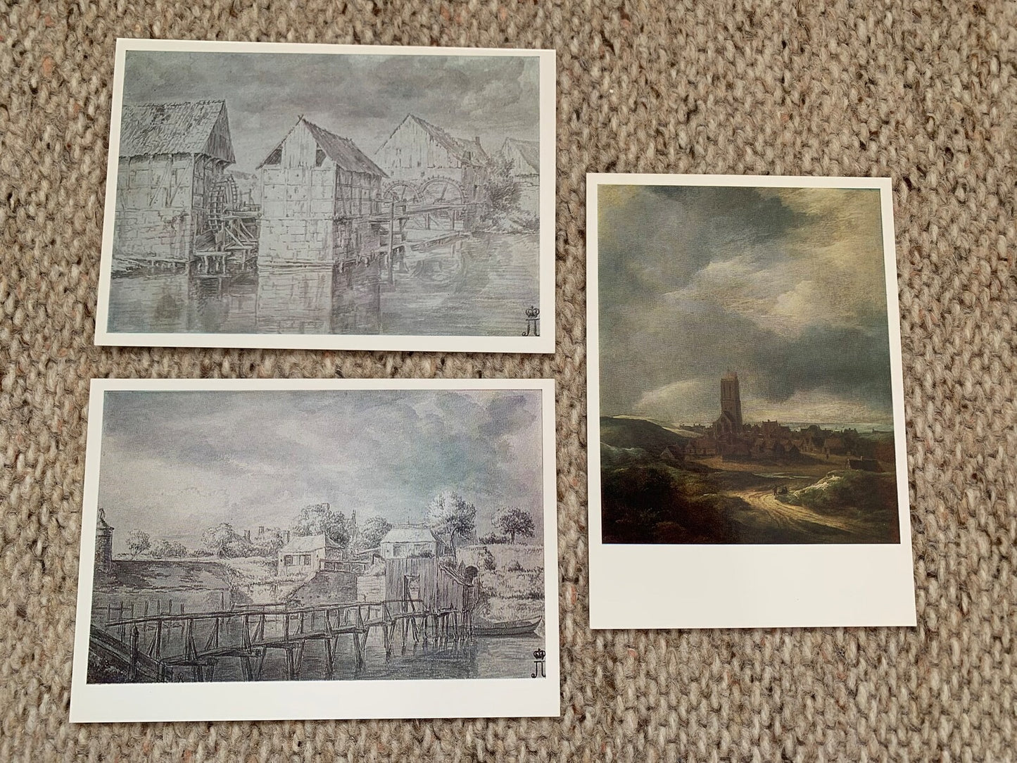 Jacob Van Ruisdael - 15 Vintage unused USSR art postcards from The Soviet Museums - Aurora Art Publishers Leningrad - PAINTING - landscape views