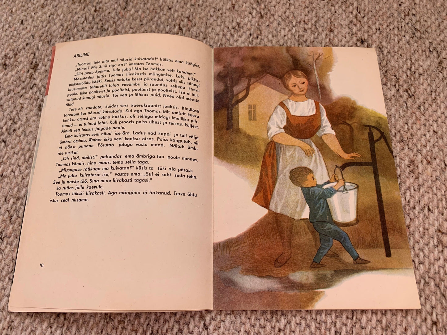 Vintage Estonian Children's Book - POISS JA KUU (Boy and Moon) - Gorgeous illustrations - 1969