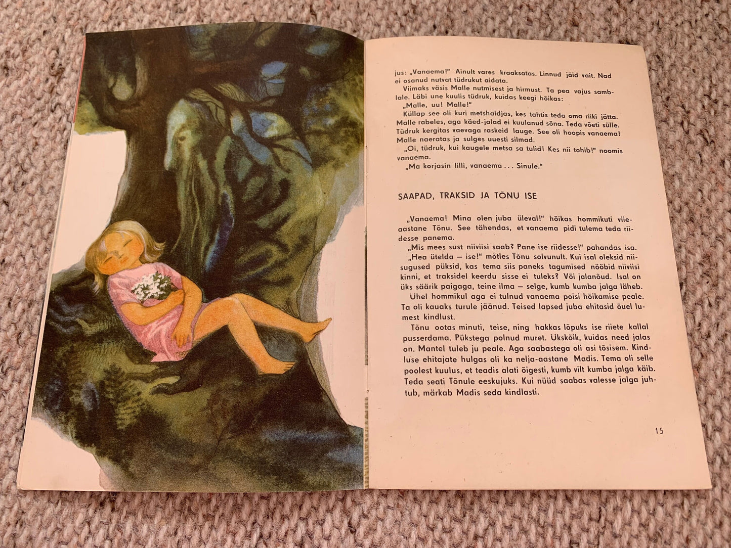 Vintage Estonian Children's Book - POISS JA KUU (Boy and Moon) - Gorgeous illustrations - 1969