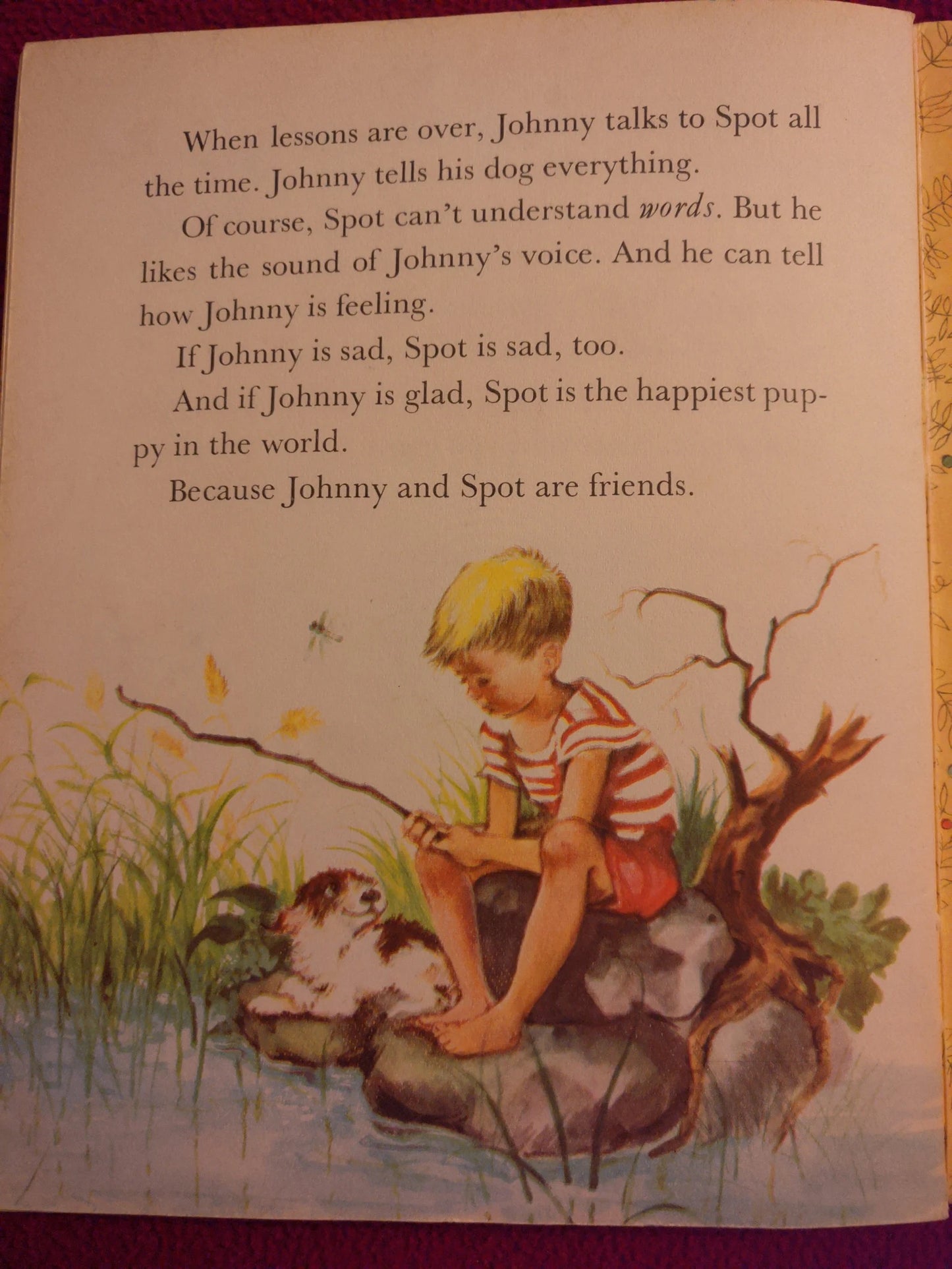 Vintage Children's Book in English - THE NEW PUPPY - Happy time series - Golden Pleasure Books - 1962