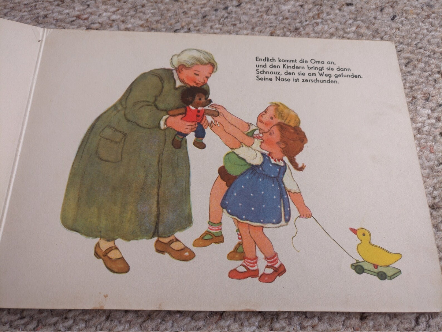 Vintage DDR / GDR children's book "Schnauz und Schnäuzchen" 1950s. Herbert Schulze buch. Illustrations by Anneliese Hinze. Retro German book.