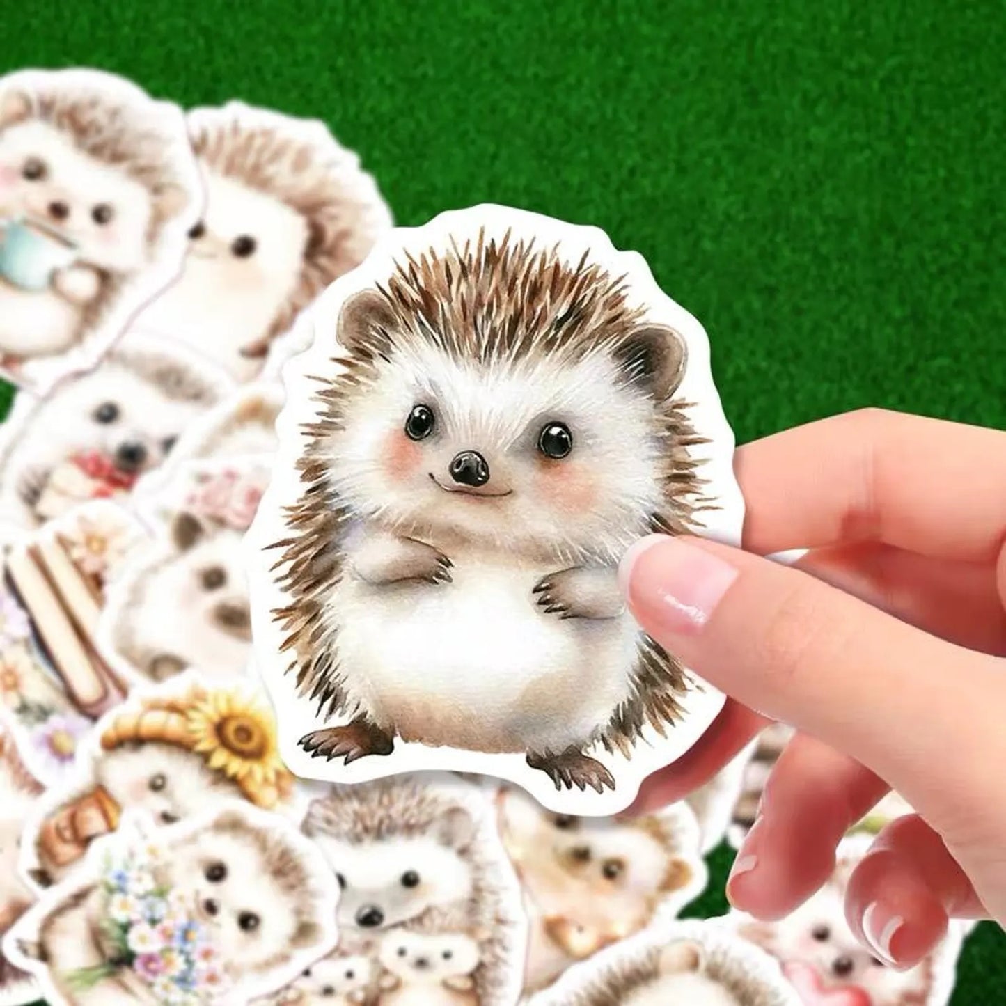 50 pcs Vintage Cute Animal Hedgehog Stickers - Deco Paper Ephemera
