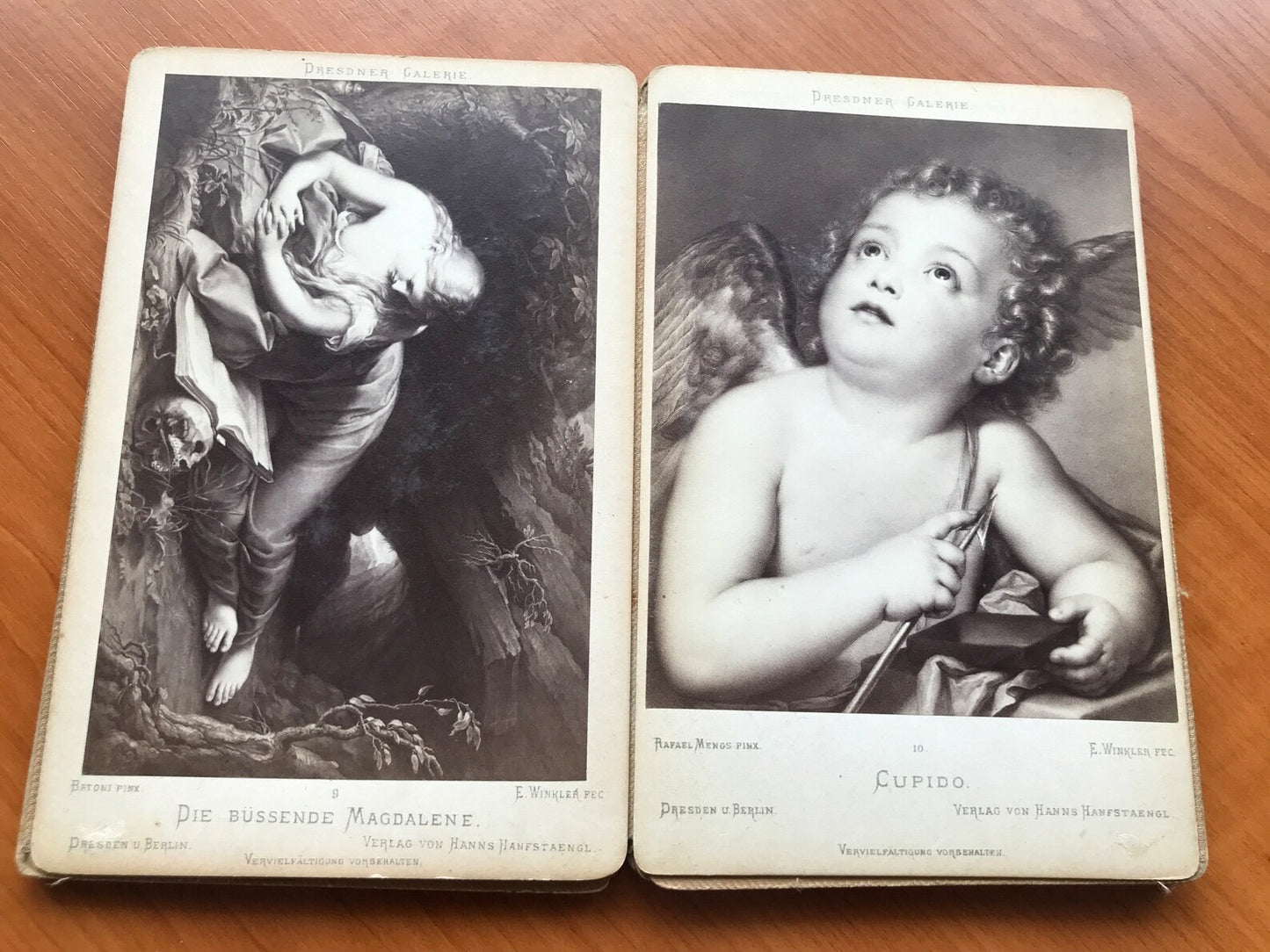 Dresdener Galerie Antique Art Book - Great Antique Art - Madonna, Cupido, Christus Brod - Art Print Folder - late 1800's or early 1900's