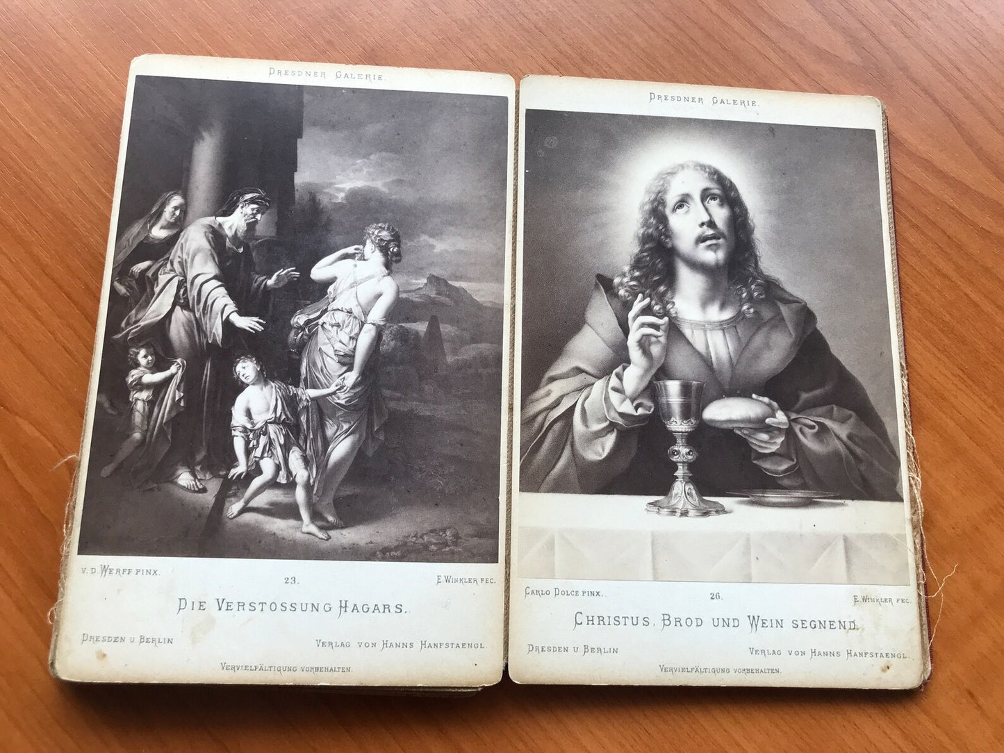 Dresdener Galerie Antique Art Book - Great Antique Art - Madonna, Cupido, Christus Brod - Art Print Folder - late 1800's or early 1900's