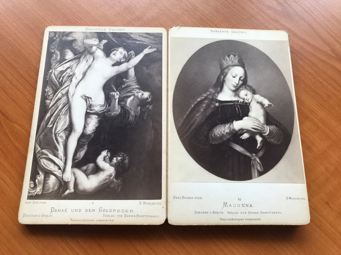 Dresdener Galerie Antique Art Book - Great Antique Art - Madonna, Cupido, Christus Brod - Art Print Folder - late 1800's or early 1900's