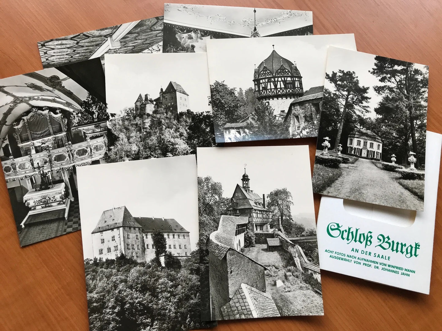 Vintage set of DDR castle photos prints postcards - Schloss Burgk An Der Saale - Kunst Verlag Leipzig - Printed in DDR / GDR - East Germany - 1970's - unused
