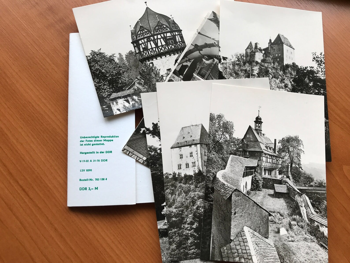 Vintage set of DDR castle photos prints postcards - Schloss Burgk An Der Saale - Kunst Verlag Leipzig - Printed in DDR / GDR - East Germany - 1970's - unused