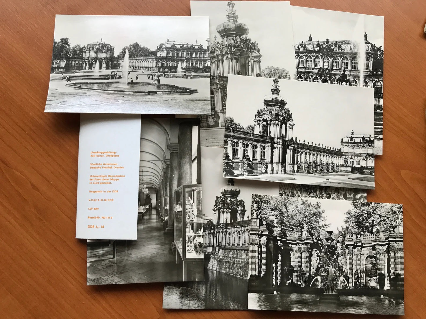 Vintage set of DDR photos prints postcards 1970s - Der Zwinger zu Dresden - Kunst Verlag Leipzig - Printed in DDR / GDR - East Germany - 1970's - unused
