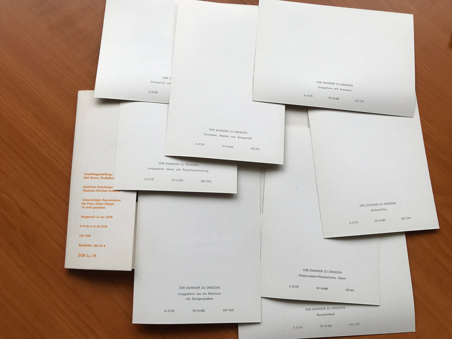 Vintage set of DDR photos prints postcards 1970s - Der Zwinger zu Dresden - Kunst Verlag Leipzig - Printed in DDR / GDR - East Germany - 1970's - unused