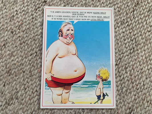 Old postcard - Antique postcard - Humour Post card - Carte Postale - Sent around 1960's