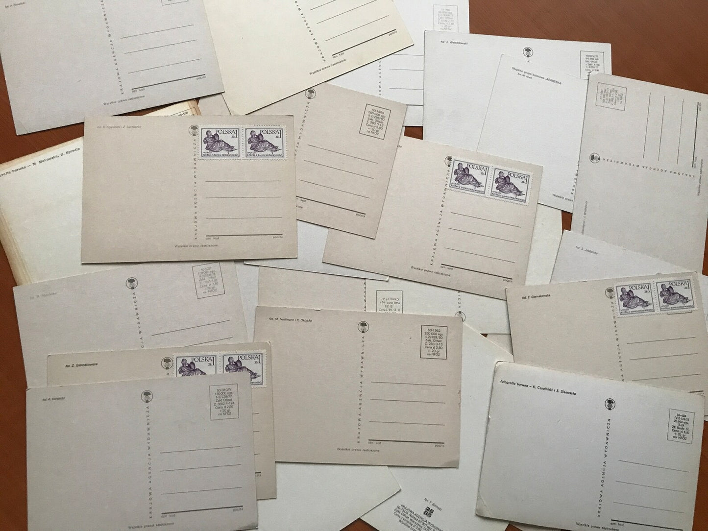 Pack of 24 unused New Year postcards printed in Poland 1980s. C Hовым годом, Christmas Cards, Soviet Postcards, Retro Greeting Cards.