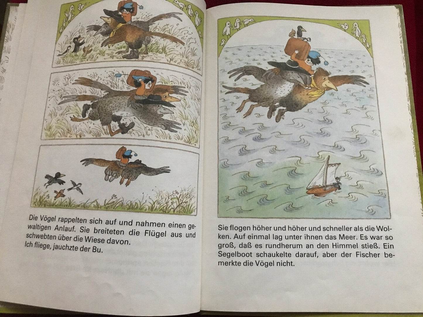 Vintage DDR (1988) children's book "Once upon a time there was a Bu" - Es war einmal ein Bu - Primer book in German. Gorgeous illustrations.