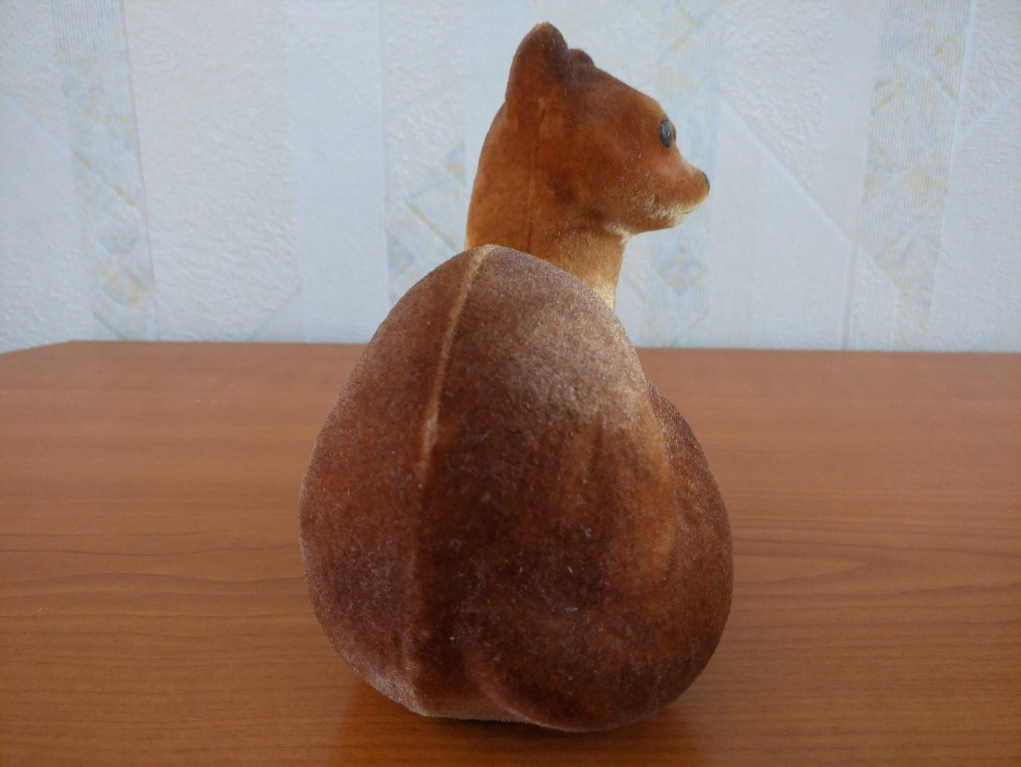 Collectible vintage plush toy from USSR - 1970s polymer soft toy WEASEL - Soviet time souvenir