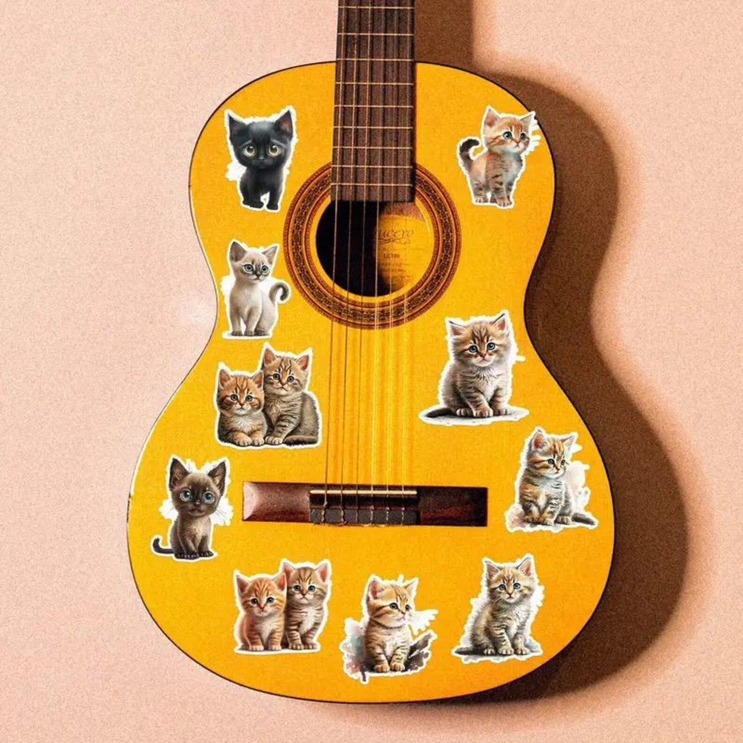 50 pcs Vintage Cat Stickers - Deco Paper Ephemera