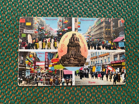 Old postcard - Antique postcard - Gruss von den Leipziger Messe  - Greetings from the Leipzig Trade Fair - Germany - early 1900's - unused