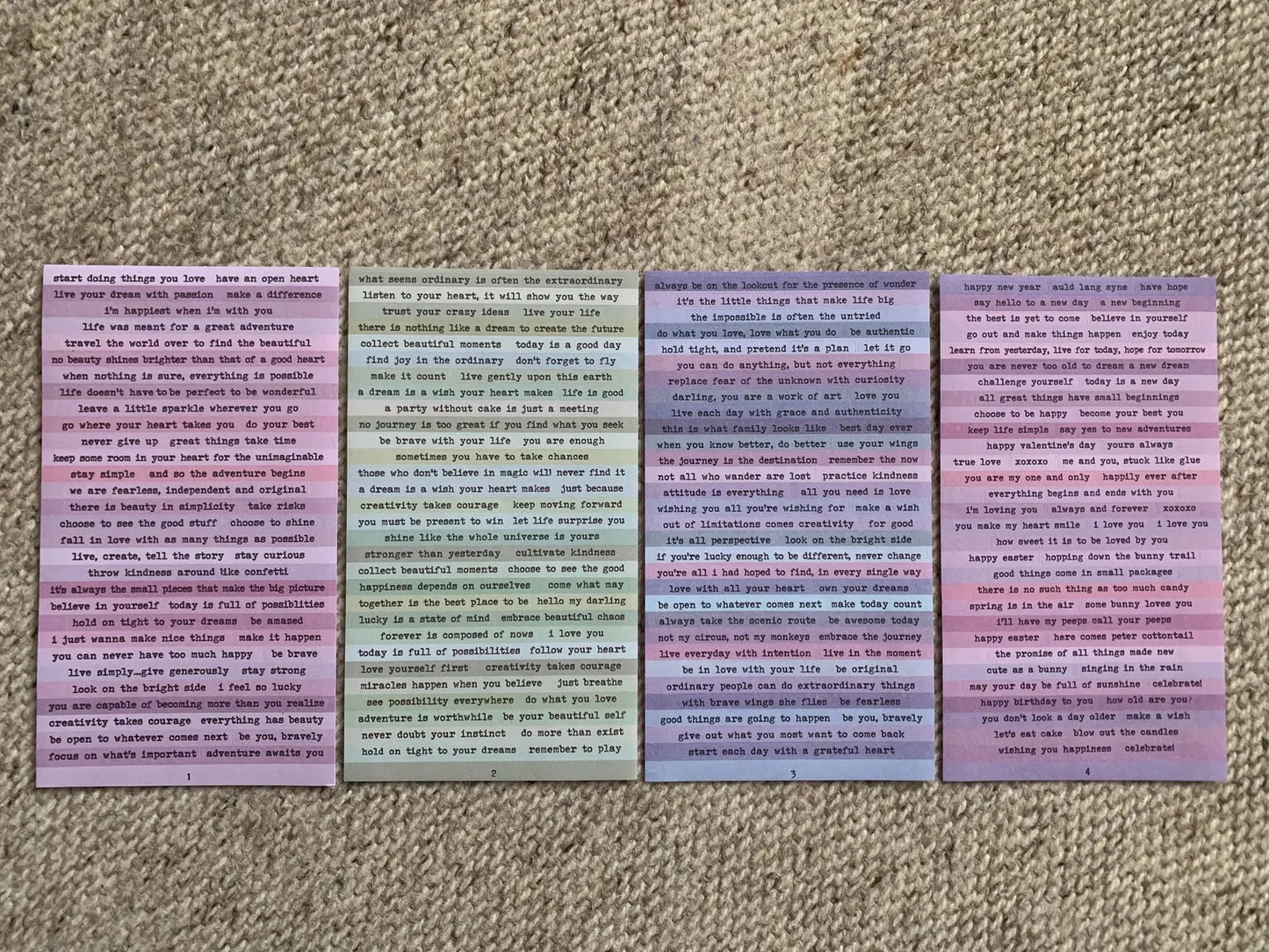 4 sheets Vintage Inspirational Quote Stickers - Deco Paper Ephemera