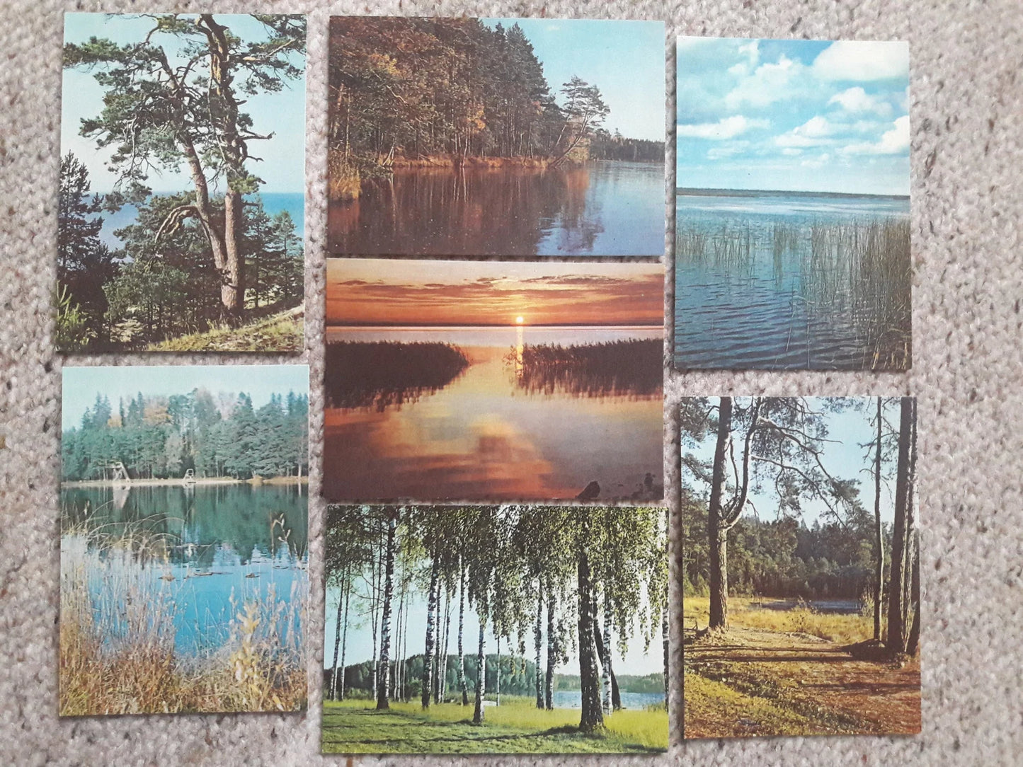 Set of 16 postcards - Estonian lakes - 1970's - unused
