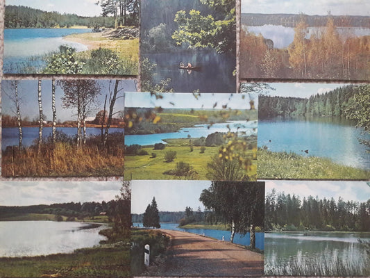 Set of 16 postcards - Estonian lakes - 1970's - unused