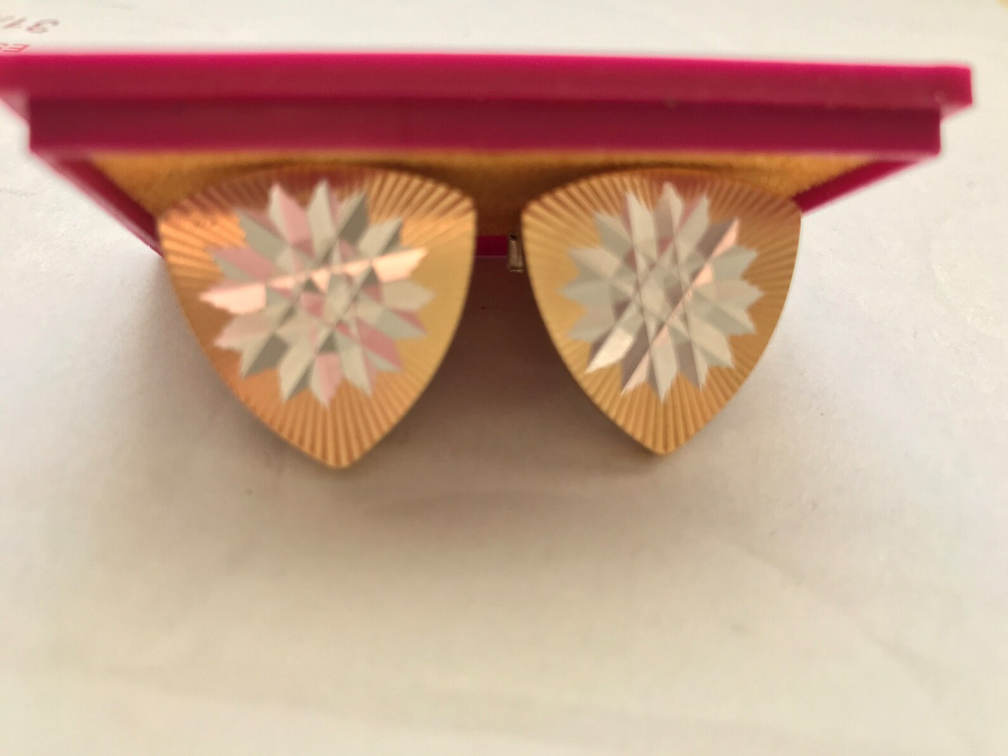 Vintage Soviet time golden cuff links in original gift box - Mens vintage jewellery from 70s - Made in USSR accessories
