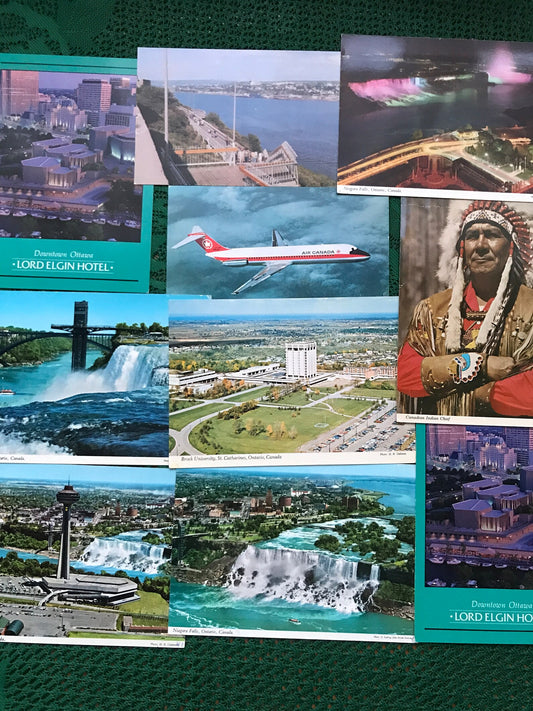 Set of 10 CANADA postcards from 1950s-2000s - Postcrossing viewcards