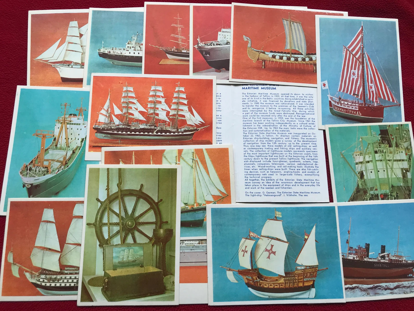 Set of 15 colourful postcards with sailing boats - 1979 - unused
