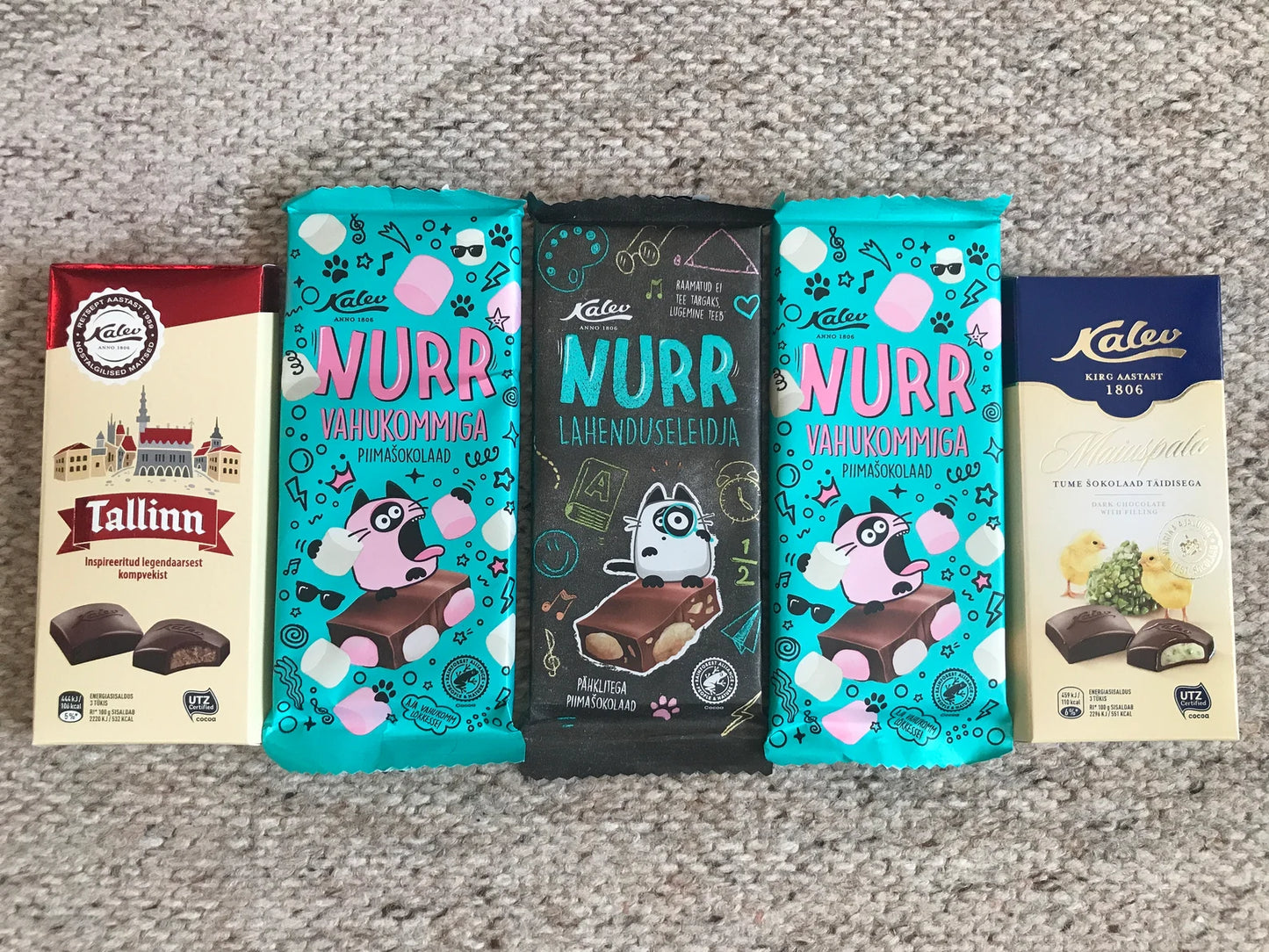 SALE!! Estonian Chocolate 15 bars - Kalev - White chocolate - Milk chocolate - Dark chocolate - Random choice